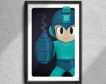 Blue Bomber - Poster Art Print
