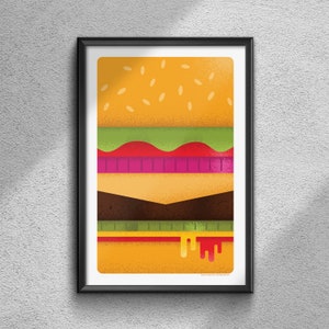 Burger Stack - Poster Art Print