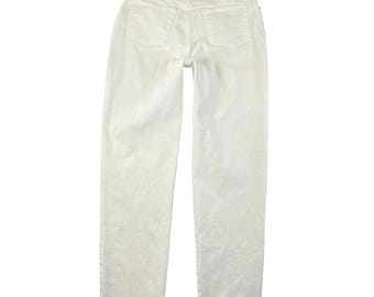 Vintage 90s Gloria Vanderbilt White Straight Leg Denim Jeans High Rise W28 L29