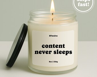 Content Creator Candle Personalized Soy Gift for Entrepreneurs