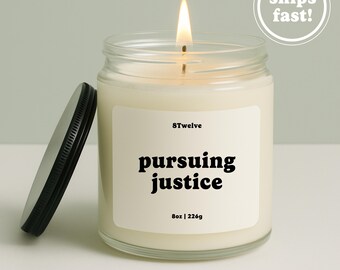 Legal Candle Pursuing Justice Gift for Prosecutors