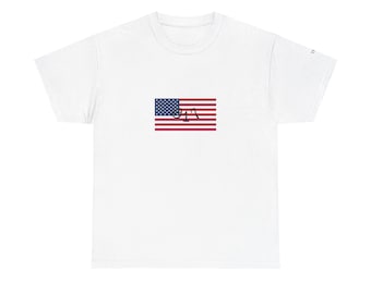Amerikanische Flagge TPC #017 T-Shirt | Das Print Collectors Limited Run amerikanische Flagge Herz T-Shirt