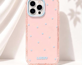 Etui na telefon Pastel Dot Clear na iPhone'a – błyszcząca przezroczysta obudowa