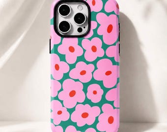 Kwiatowe etui na iPhone'a: matowe, odporne na wstrząsy etui na iPhone'a 16 15 14 13 12 Pro Max