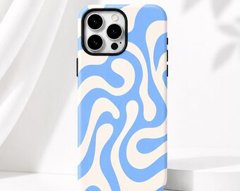 Etui na iPhone'a 16 Pro Max: abstrakcyjny falisty wzór, kompatybilne z MagSafe, odporne na wstrząsy etui akrylowe