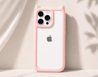 Silikonowe etui na telefon z kocimi uszami do iPhone'a: odporne na wstrząsy, ochronne