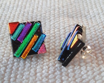 Multicolored glass studs