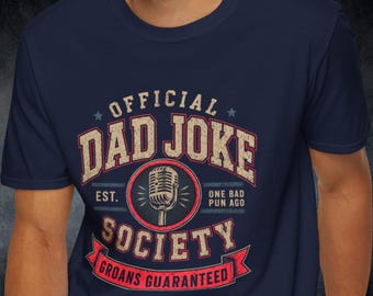 Dad Joke Society Shirt, Vintage Retro Athletic Club Tee, Father's Day Gift