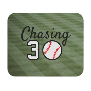 Chasing 30 Rectangle Baseball Mouse Pad