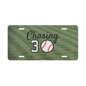 Chasing 30 Baseball Vanity Plate