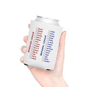 Chasing 30 MLB Stadium Ballpark Checklist Can Koozie