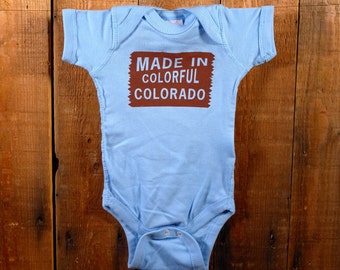 Made in Colorado Infant Bodysuit - Light Blue