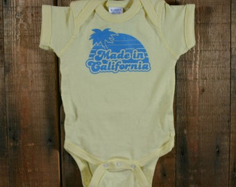 Made in California Infant Bodysuit - Yellow/Blue