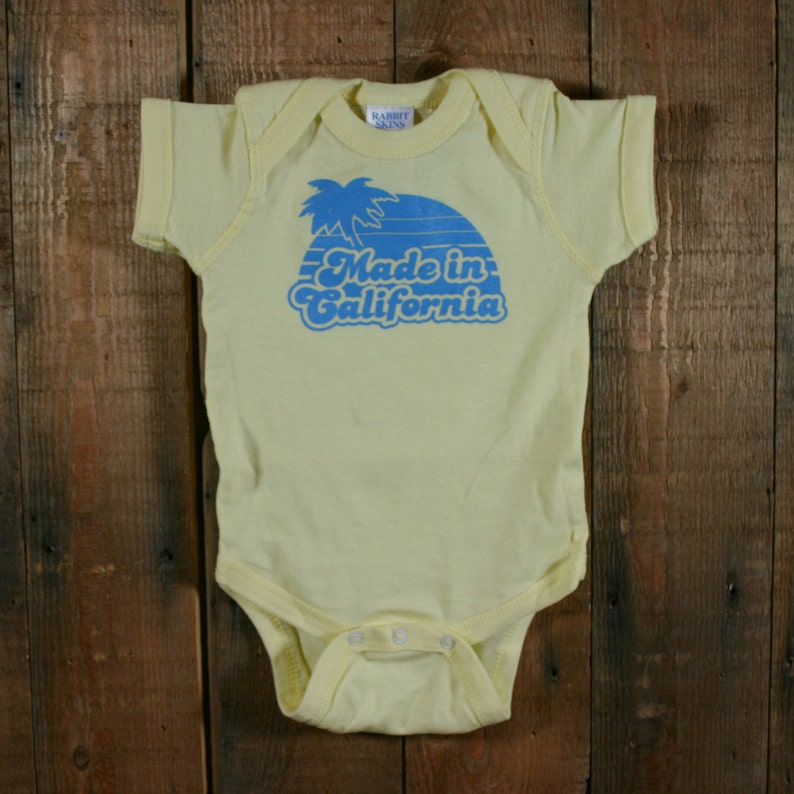 Made in California Infant Bodysuit Yellow/blue - Etsy