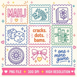 Design per maglietta Mahjong SVG PNG / Idee regalo Mahjong / Grafica Cracks Dots Bams Tile / Serata di giochi Download digitale Sublimazione DTF Cricut immagine 1