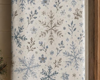 Winter Snowflake Kitchen Towel, Lake House Decor, Country Cottage Towel