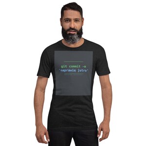 Camiseta de programador | git commit 'Lo arreglaré mañana' | Camiseta divertida de informática