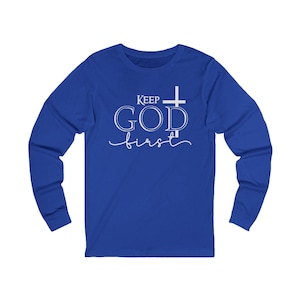 Christian Cross 'Let Go & Let God' Langarm-T-Shirt