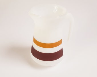 Vintage milk glass jug, 1970s