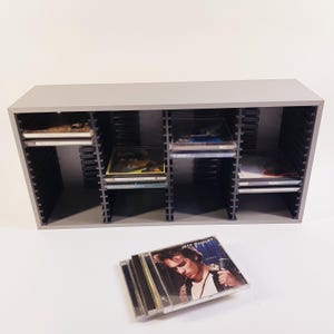 Vintage CD storage cabinet 1980s - silver - storage for 60 cd&#39;s