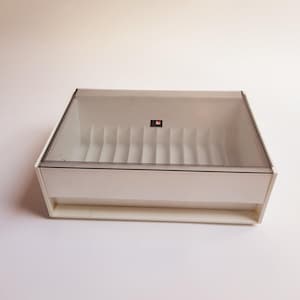 Vintage Video Cassette Storage white, VHS, Flair