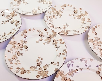 Vintage Rörstrand Japonica Breakfast Plates Set of 6 by Jackie Lynd – Swedish Cherry Blossom Porcelain Plates