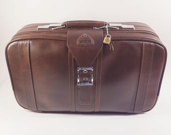 samsoniteスーツケース（ブラウン） 1970年代 サムソナイト ブラウン ハードシェルスーツケース：レトロ