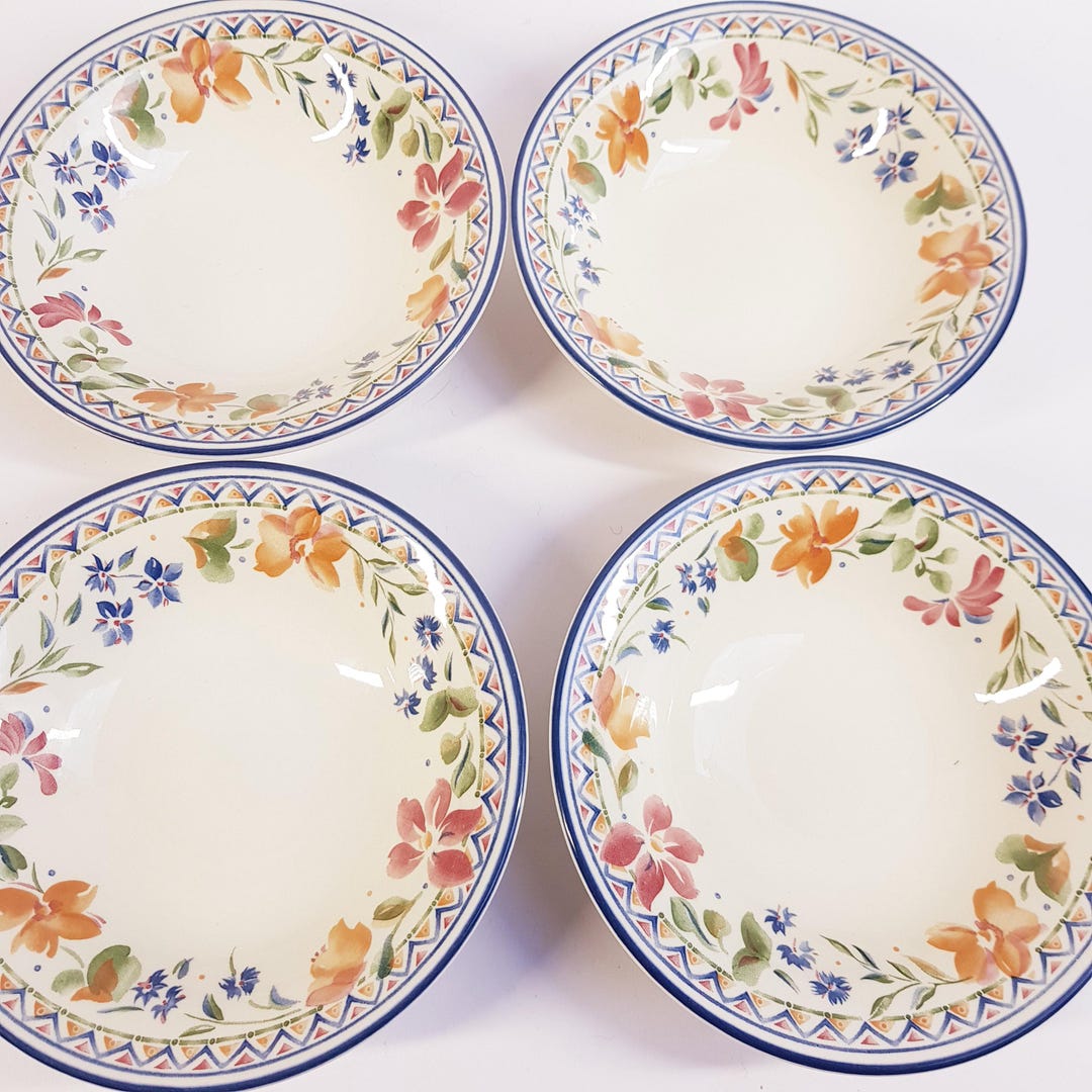 Vintage English Staffordshire Bowls Set of 2 | Calypso Design | Retro ...