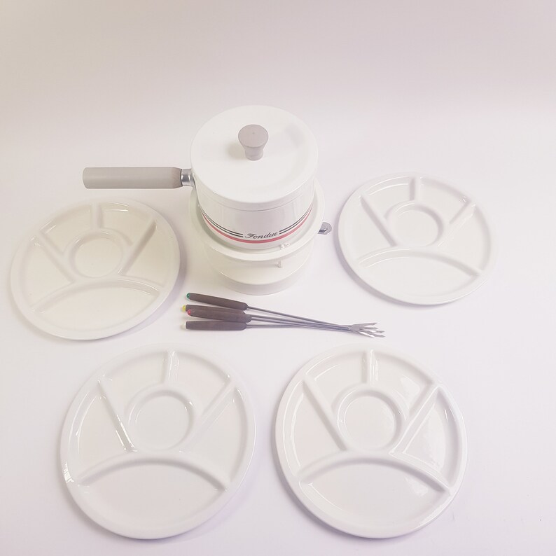 Vintage Fondue Set, 1980s Dinner Party, Set for Four Etsy New Zealand