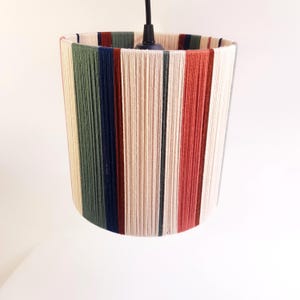 Yarn wrapped lampshade - handmade string lamp - cotton lampshade