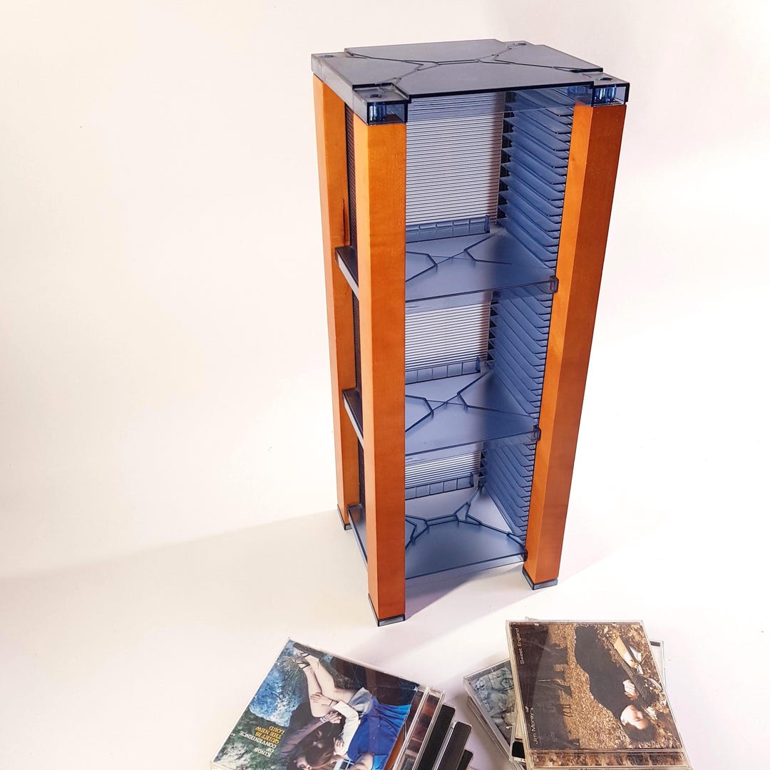 Vintage CD Rack | Retro Media Storage, Holds 30 Cds - Etsy