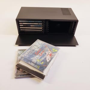 Vintage CD cabint 1980s - laserline-  Cd storages - black - storage for 12 cd&#39;s