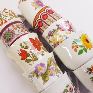 Vintage mismatched tea cups, floral cups, mismatched wedding , bridal shower