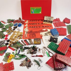 Lot De Meccano Ancien – Pièces Détachées Pour Constructions – Occasion