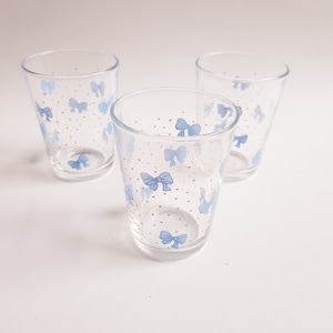 Vintage lemonade glasses , blue, 1960s