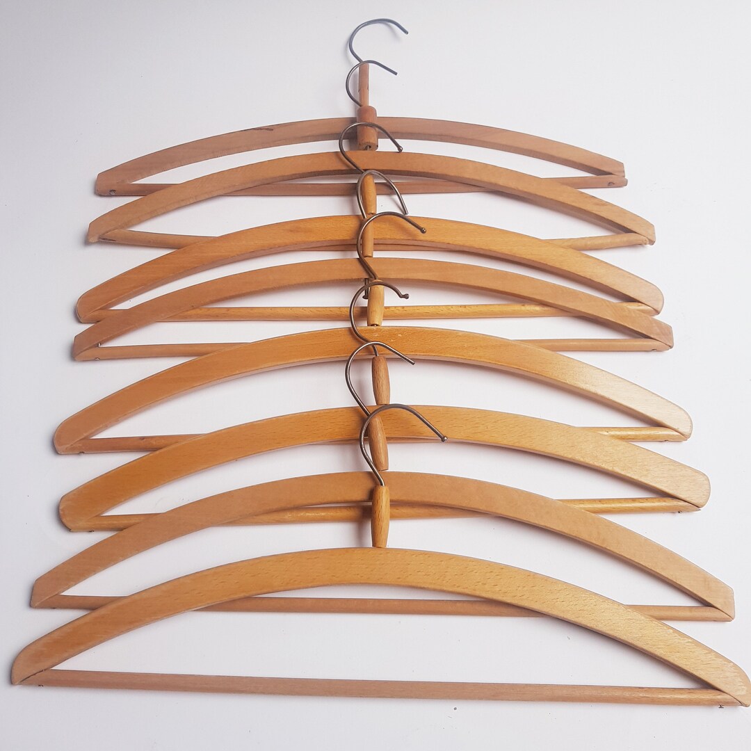Vintage Wooden Coat Hangers 1940s Made in Holland Etsy
