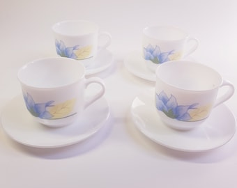 Service de table - Arcopal - Zelie - 18 pièces - 6 verres - Opale blanc