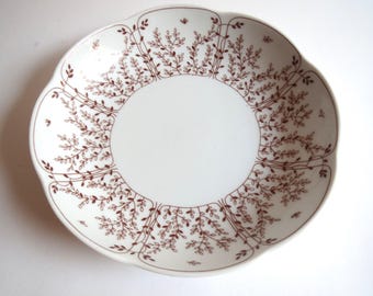 Vintage Tirschenreuth Bowl: Mid-Century Brown Floral Design