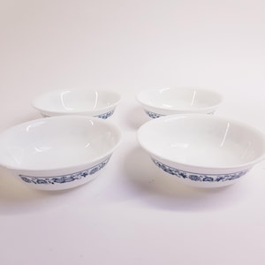 Corelle Corning Ware old town blue design bowls, made in USA