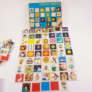 Juego de memoria original, juego de imágenes vintage de los años 70, Otto Maier Ravensburger