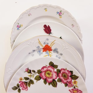 Vintage Mismatched Frühstücksteller