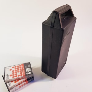 Contenitore per cassette d'epoca, anni '80, adoro la musica