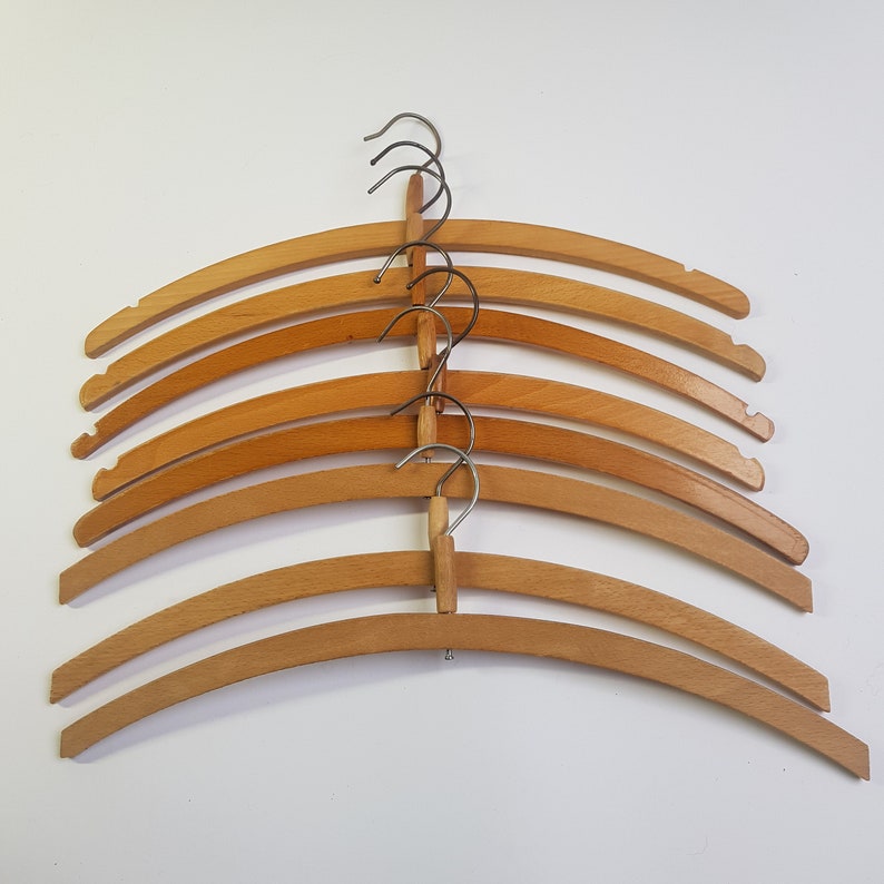 Vintage Wooden Coat Hangers 1940s Made in Holland Etsy