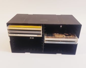 Vintage CD cabint 1980s, Cd storages, black