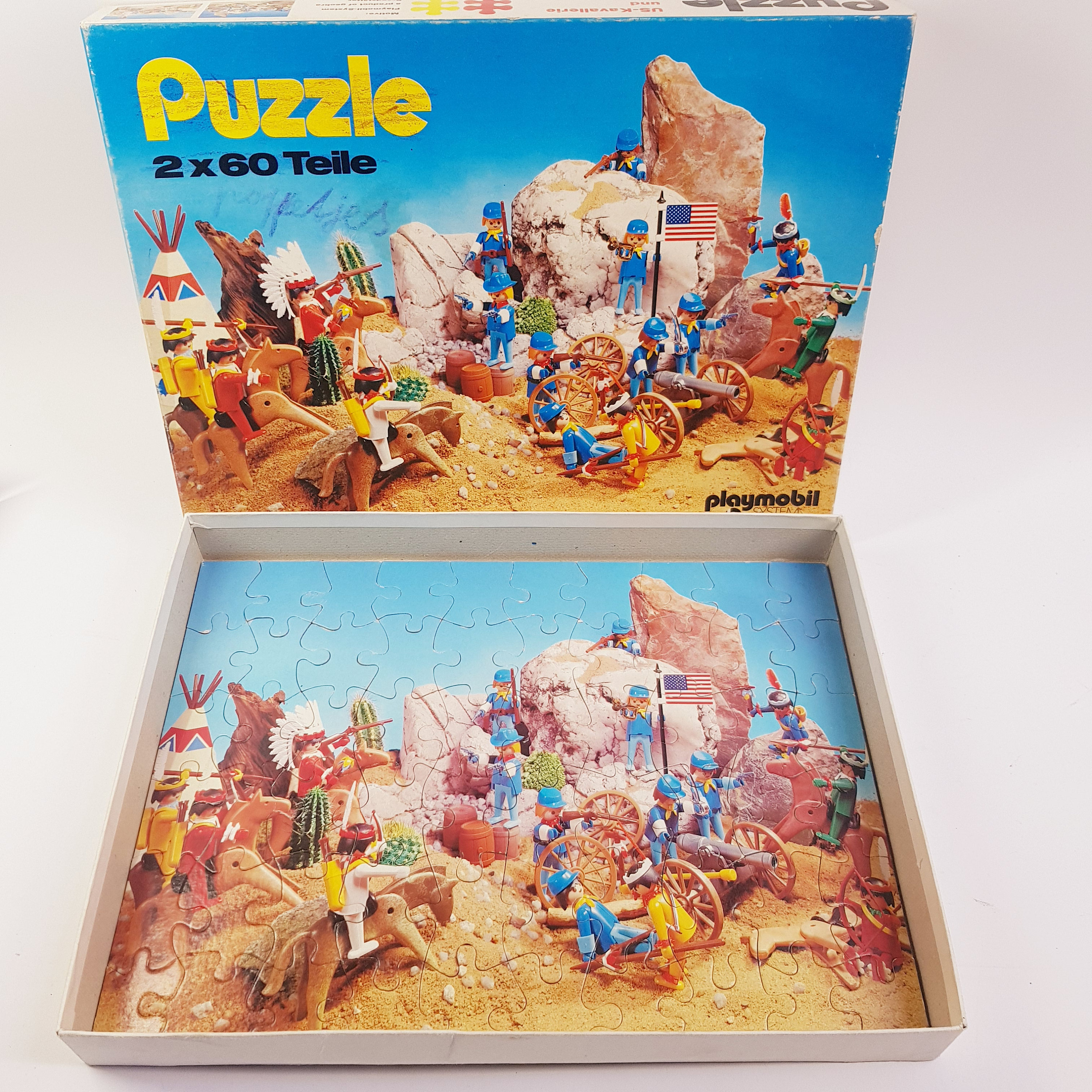 Playmobil Puzzle, US Kavallerie and Cowboys 2x 