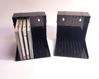 Vintage CD cabint 1980s, Cd storages, black