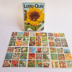 Vintage nature Lotto, learning game, 1970s, Otto Maier,