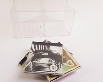 Vintage CD cabint 1980s - Cd storages - Eickel  plastic made in Germany - compact disc