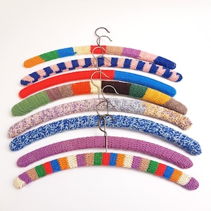 Vintage Knitted Clothes Hangers - Set of 8 Retro Closet Organizers