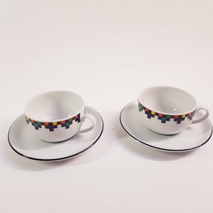 Vintage cups and saucers, made in germany,Bavaria, 1980s
